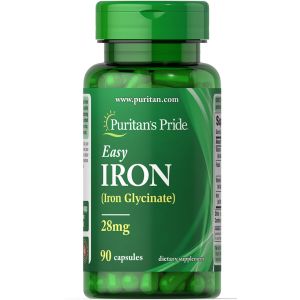 Puritan's Pride - Iron Glycinate 28 mg Easy, 90 таблеток