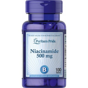 Puritan's Pride - Niacinamide 500 mg, 100 таблеток