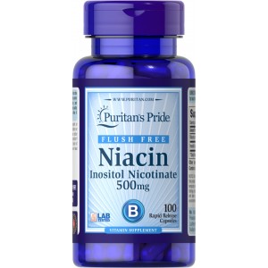 Niacin 500 mg Flush Free (as Inositol Nicotinate), 100 капсул