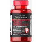 Puritan's Pride - Omega 3-6-9 Triple Maximum Strength 1200 mg, 60 гелевих капсул