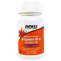 NOW - Vitamin D-3 10000 IU, 120 гелевих капсул