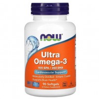 NOW - Ultra Omega 3 1000 mg (500 EPA/250 DHA), 90 гелевих капсул