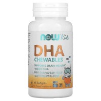 NOW - DHA Chewables Fruit Flavor, 60 гелевих капсул