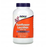 NOW - Sunflower Lecithin 1200 mg, 200 гелевих капсул