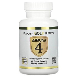 California Gold Nutrition - Immune 4, 60 вегетаріанських капсул