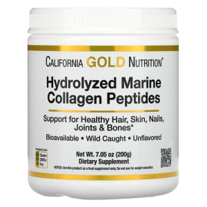 California Gold Nutrition - Hydrolyzed Marine Collagen (без добавок), 200 г