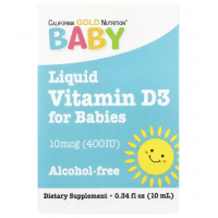 California Gold Nutrition - Baby's DHA Omega-3s with Vitamin D3 1050 mg, 59 мл