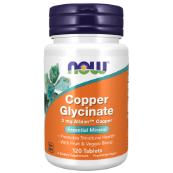NOW - Copper Glycinate 3 mg, 120 таблеток