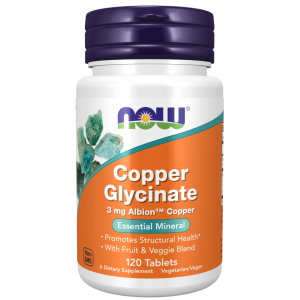 NOW - Copper Glycinate 3 mg, 120 таблеток