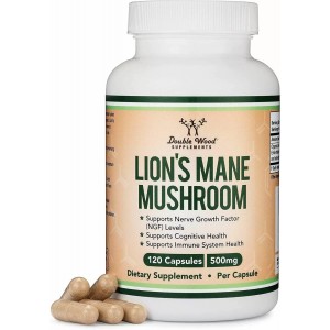 Double Wood - Lion's Mane Mushroom 500 mg, 120 капсул