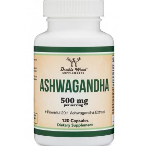 Double Wood - Ashwagandha 20:1 Extract 500 mg, 120 капсул