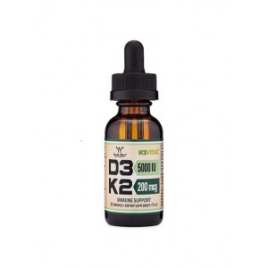 Double Wood - Vitamin D3 5000 IU + K2 200 mcg Liquid Drop, 30 мл