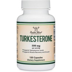 Double Wood - Turkesterone 500 mg (Ajuga Turkestanica Standardized to 10% Turkesterones), 120 капсул