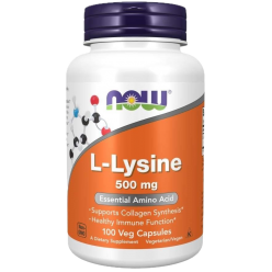 NOW - L-Lysine 500 mg, 100 вегетаріанських капсул
