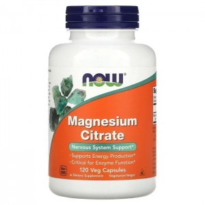 NOW - Magnesium Citrate 400 mg, 120 вегетаріанських капсул