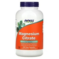 NOW - Magnesium Citrate 400 mg, 240 вегетаріанських капсул