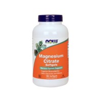 NOW - Magnesium Citrate 134 mg, 180 софтгелевих капсул