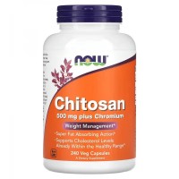 NOW - Chitosan 500 mg + Chromium 100 mcg, 240 капсул