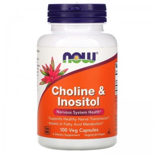 NOW - Choline 250 mg and Inositol 250 mg, 100 капсул