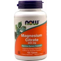 NOW - Magnesium Citrate 200 mg, 100 таблеток