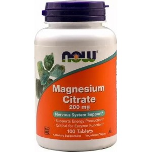 NOW - Magnesium Citrate 200 mg, 100 таблеток