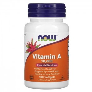 NOW - Vitamin A 10000IU, 100 софтгелевих капсул