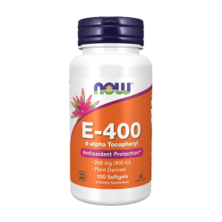 NOW - E-400 with d-Alpha Tocopherol, 100 гелевих капсул