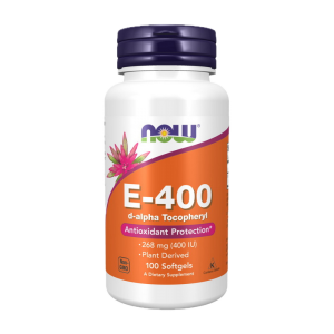 NOW - E-400 with d-Alpha Tocopherol, 100 гелевих капсул