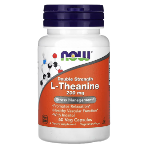 NOW - L-Theanine 200 mg, 60 вегетаріанських капсул