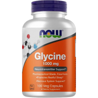 NOW - Glycine 1000 mg, 100 вегетеріанських капсул