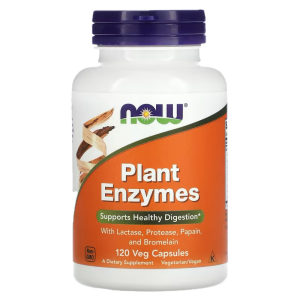 NOW - Plant Enzymes, 120 вегетарианских капсул