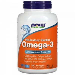 NOW - OMEGA 3 1000 mg, 200 софтгелевих капсул