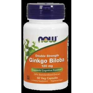 NOW - Ginkgo Biloba 120 mg, 50 вегетаріанських капсул