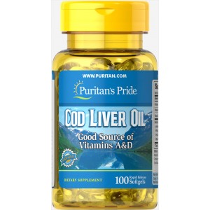 Puritan's - Pride Norwegian Cod Liver Oil 415 mg, 100 гелевых капсул