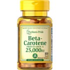 Puritan's Pride - Beta-Carotene 25 000 IU, 100 гелевых капсул