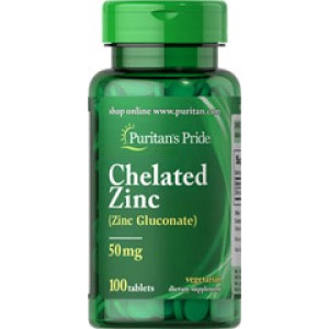 Zinc Chelated 50 mg, 100 таблеток