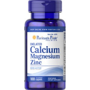 Chelated Calcium Magnesium Zinc, 100 каплет