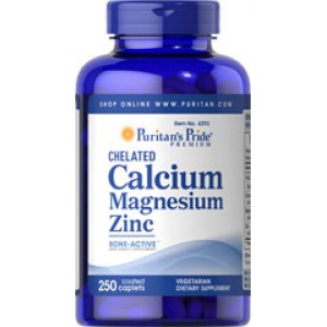 Chelated Calcium Magnesium Zinc, 250 каплет