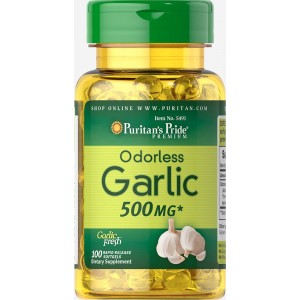 Puritan's Pride - Garlic Odorless 500 mg, 100 гелевых капсул