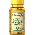 Puritan's Pride - Vitamin D3 10000 IU (250 mcg), 100 гелевых капсул