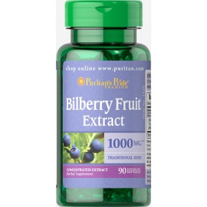 Bilberry 4:1 Extract 1000 mg, 90 гелевых капсул