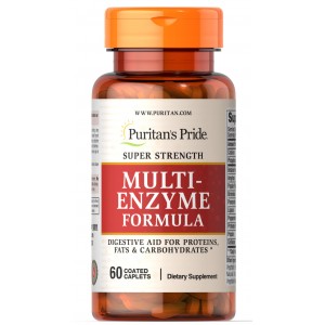 Puritan's Pride - Multi Enzyme Super Strength, 60 каплет