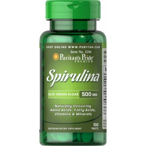 Spirulina 500mg, 100 таблеток