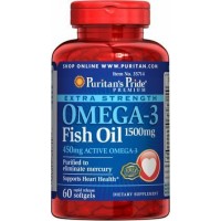 Extra Strength Omega-3 Fish Oil 1500 mg (450 mg Active Omega-3), 60 гелевих капсул