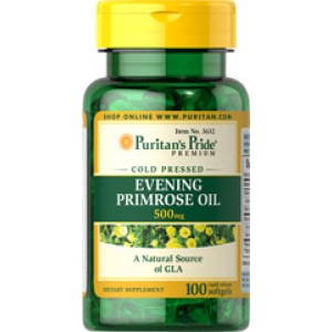 Evening Primrose Oil 500 mg with GLA, 100 гелевых капсул