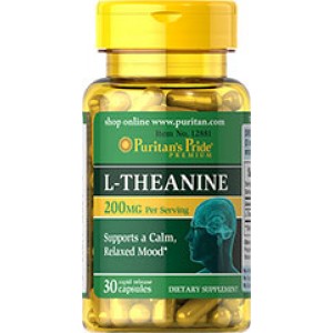 Puritan's Pride - L-Theanine 200 mg, 30 капсул