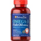 Puritan's Pride - OMEGA-3 FISH OIL 1000 mg, 250 гелевих капсул