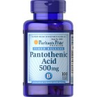 Puritan's Pride - Pantothenic Acid 550 mg Timed Release, 100 каплет