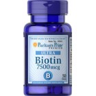 Puritan's Pride - Biotin 7500 mcg Ultra, 50 таблеток