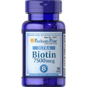 Puritan's Pride - Biotin 7500 mcg Ultra, 50 таблеток